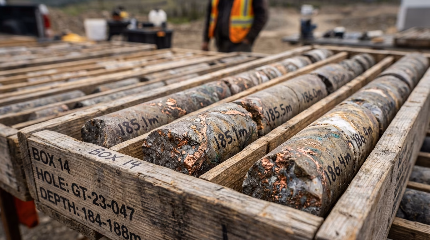 Drill core at Altar Norte