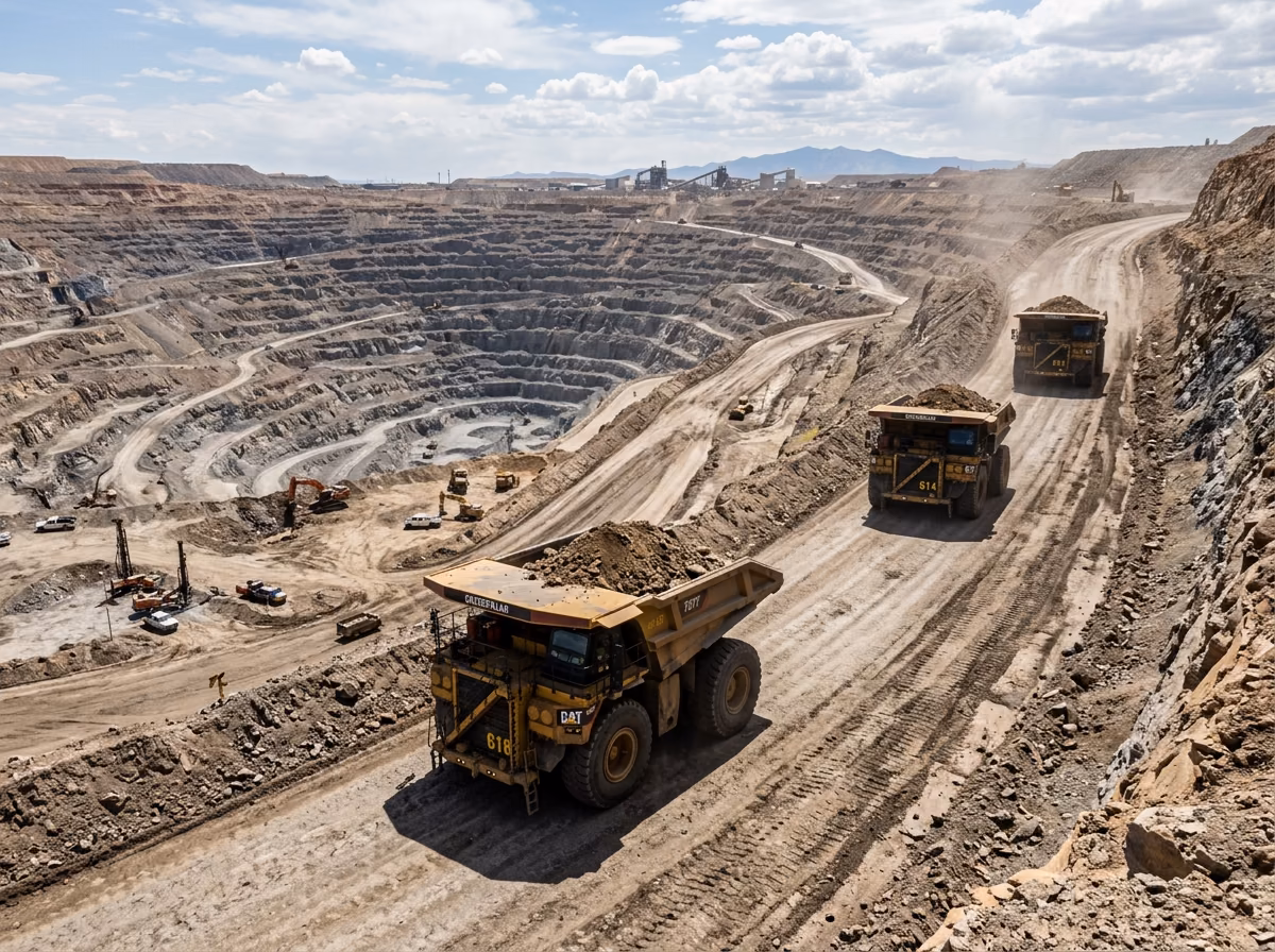 Haul fleet in the pit
