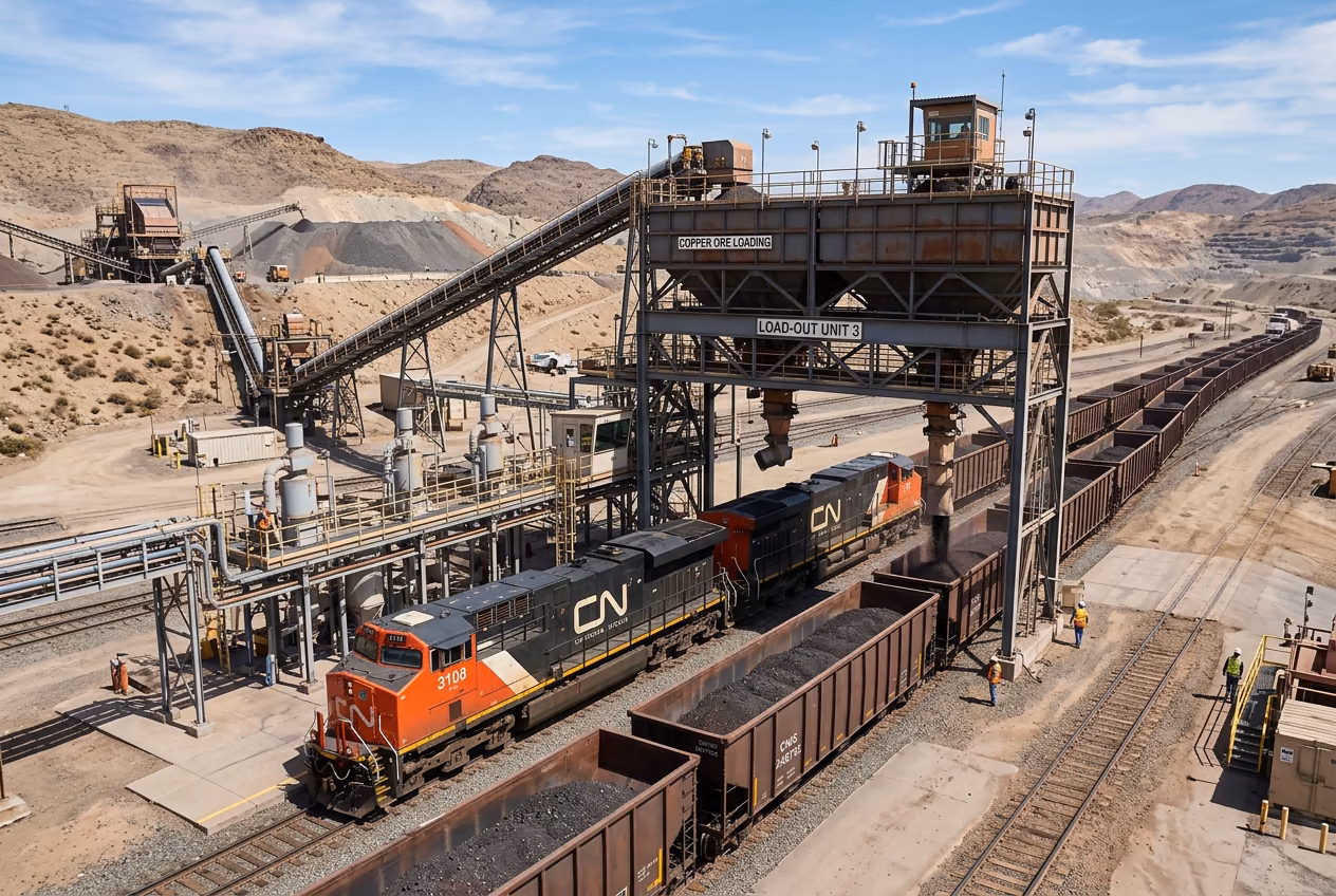 Rail load-out